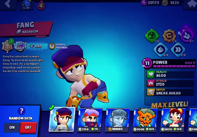 BS1775 29k trophies 79 brawlers 10 max power hypercharged Fang Bibi Bea Colette Spike Bull Loaded Rico Firefly Rico Final Boss Rico Gene (G)